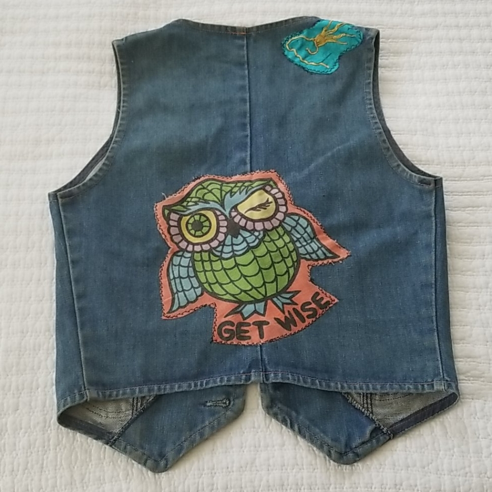Jean vest with patches